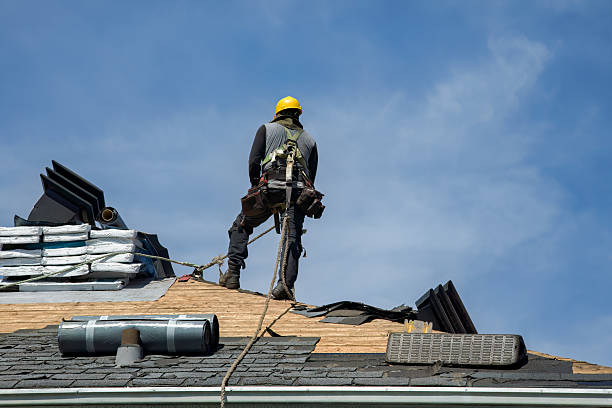 Professional Flat Roof Repair technician working in Athens, IL